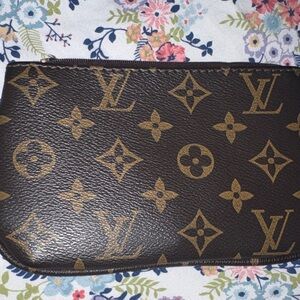 Louis Vuitton Brown and Gold Monogram Clutch